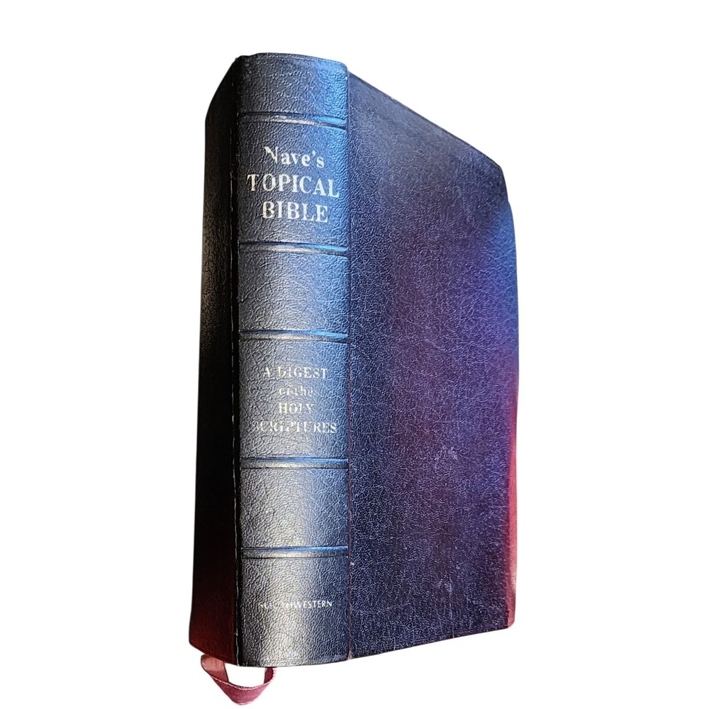 ✝️ Nave's Topical Study Bible Thumb Index Southwestern Vintage 1962 Digest ✝️